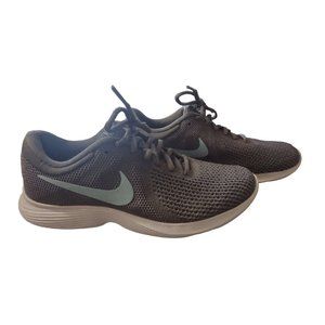 Nike Womens Revolution 4 Gray & Teal Running Shoes Sneakers Size 8.5 EUC